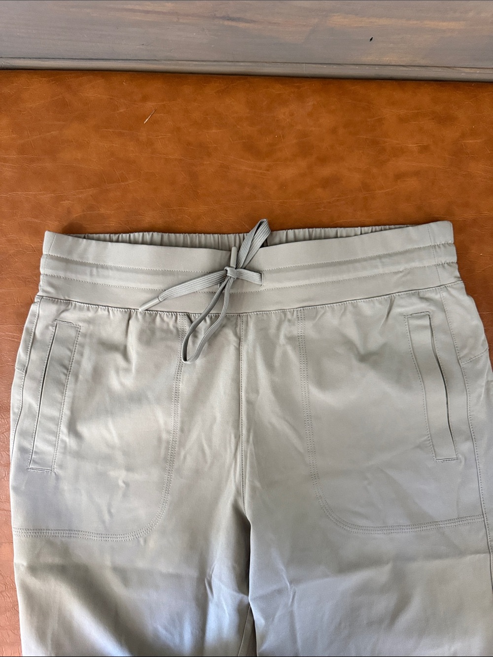 Women's Light Taupe Drawstring Jogger Pants - Picture 3 of 5